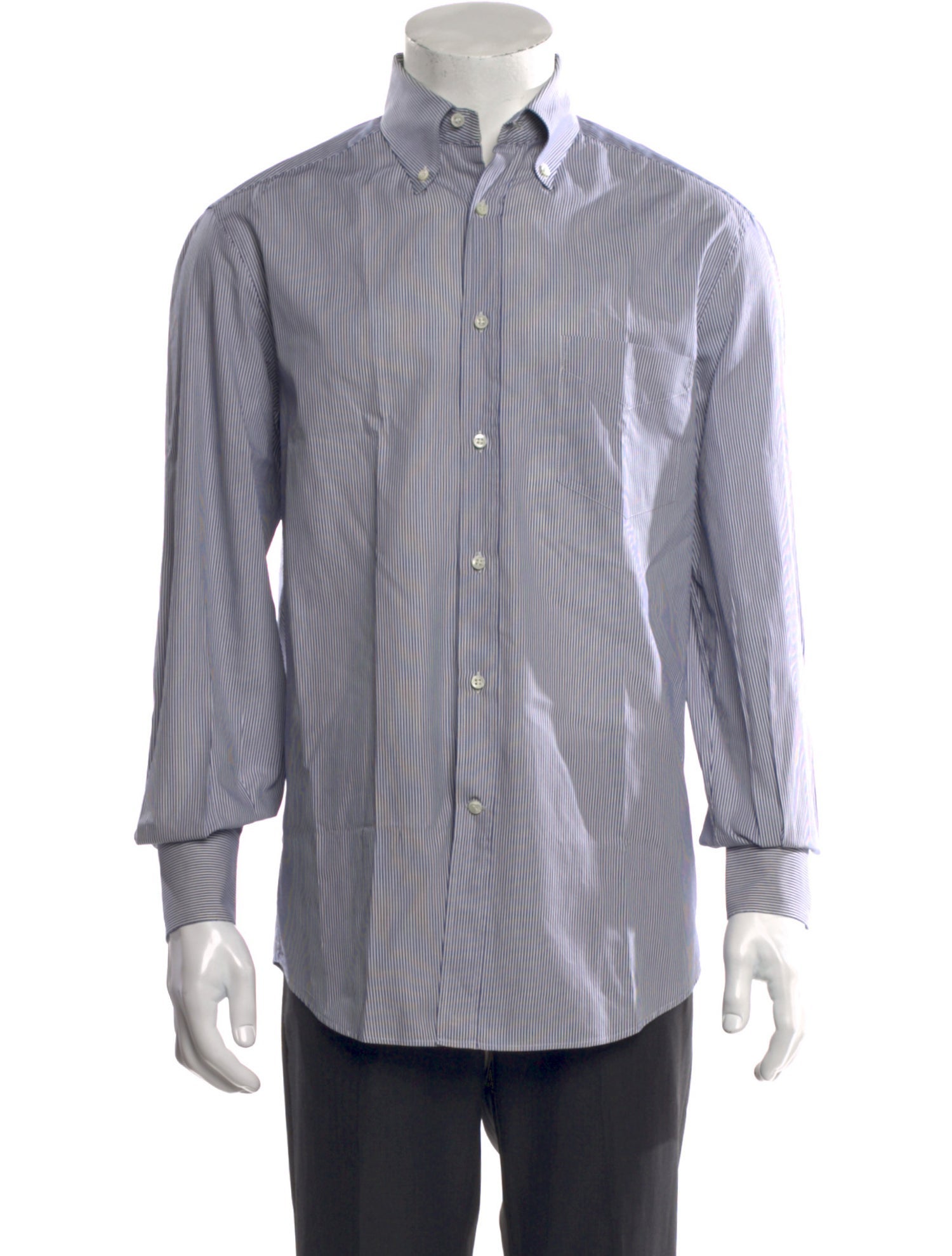 Brunello Cucinelli Striped Long Sleeve Shirt