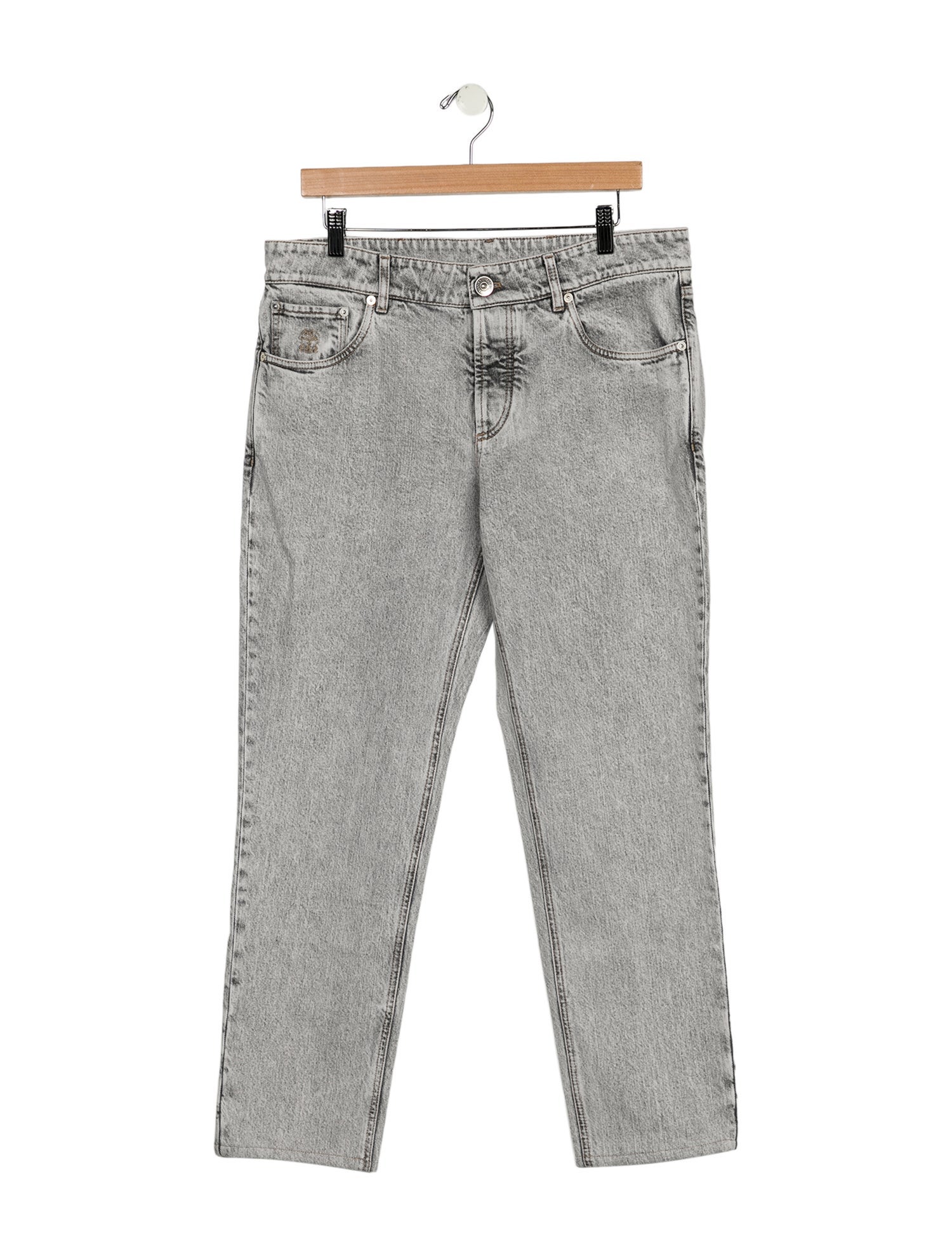 Brunello Cucinelli Mid-Rise Straight Leg Jeans