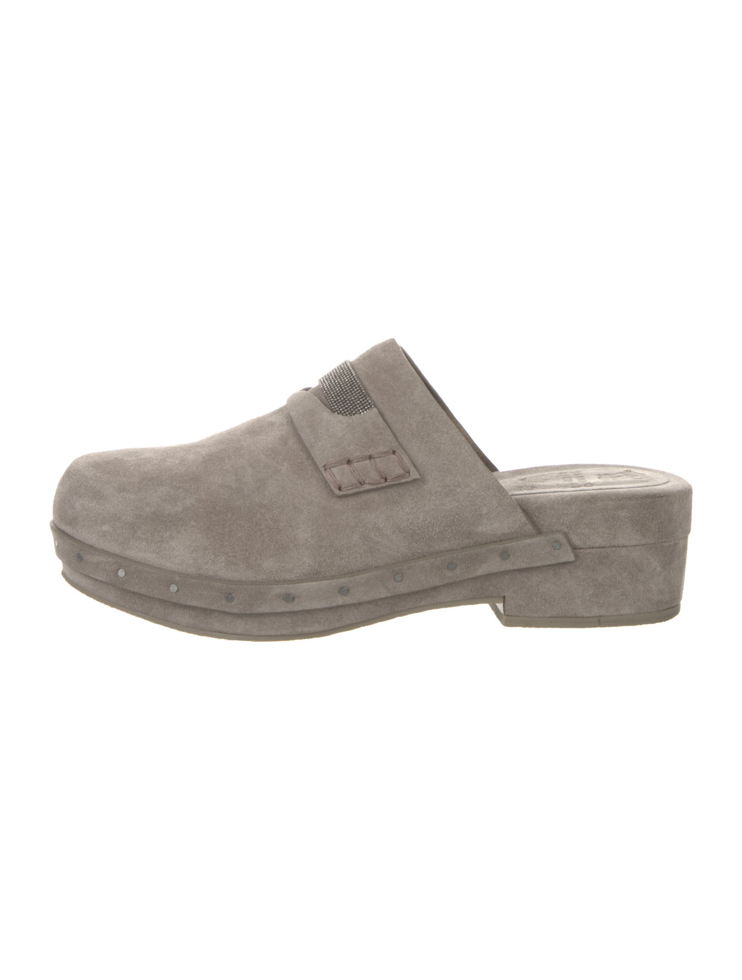Brunello Cucinelli Monili Suede Mules