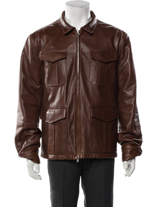 Brunello Cucinelli Leather Utility Jacket