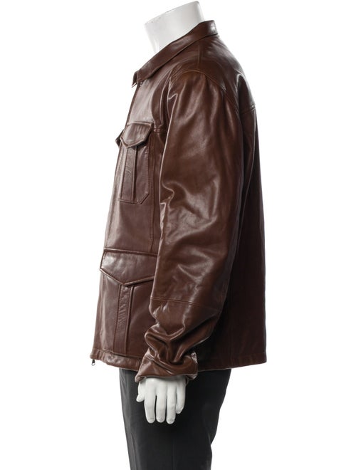 Brunello Cucinelli Leather Utility Jacket