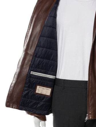 Brunello Cucinelli Leather Utility Jacket