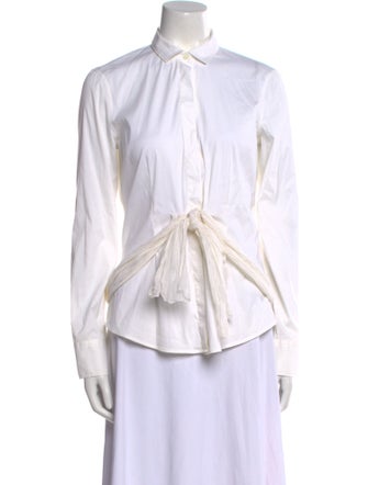 Brunello Cucinelli Long Sleeve Button-Up Top