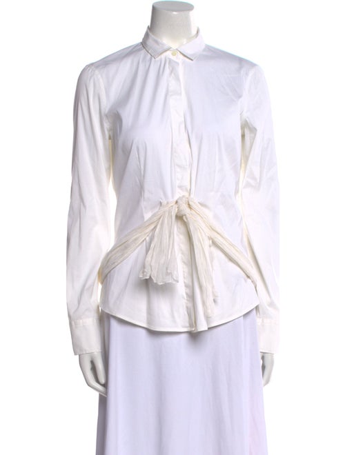 Brunello Cucinelli Long Sleeve Button-Up Top