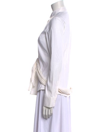 Brunello Cucinelli Long Sleeve Button-Up Top