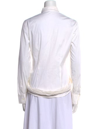 Brunello Cucinelli Long Sleeve Button-Up Top