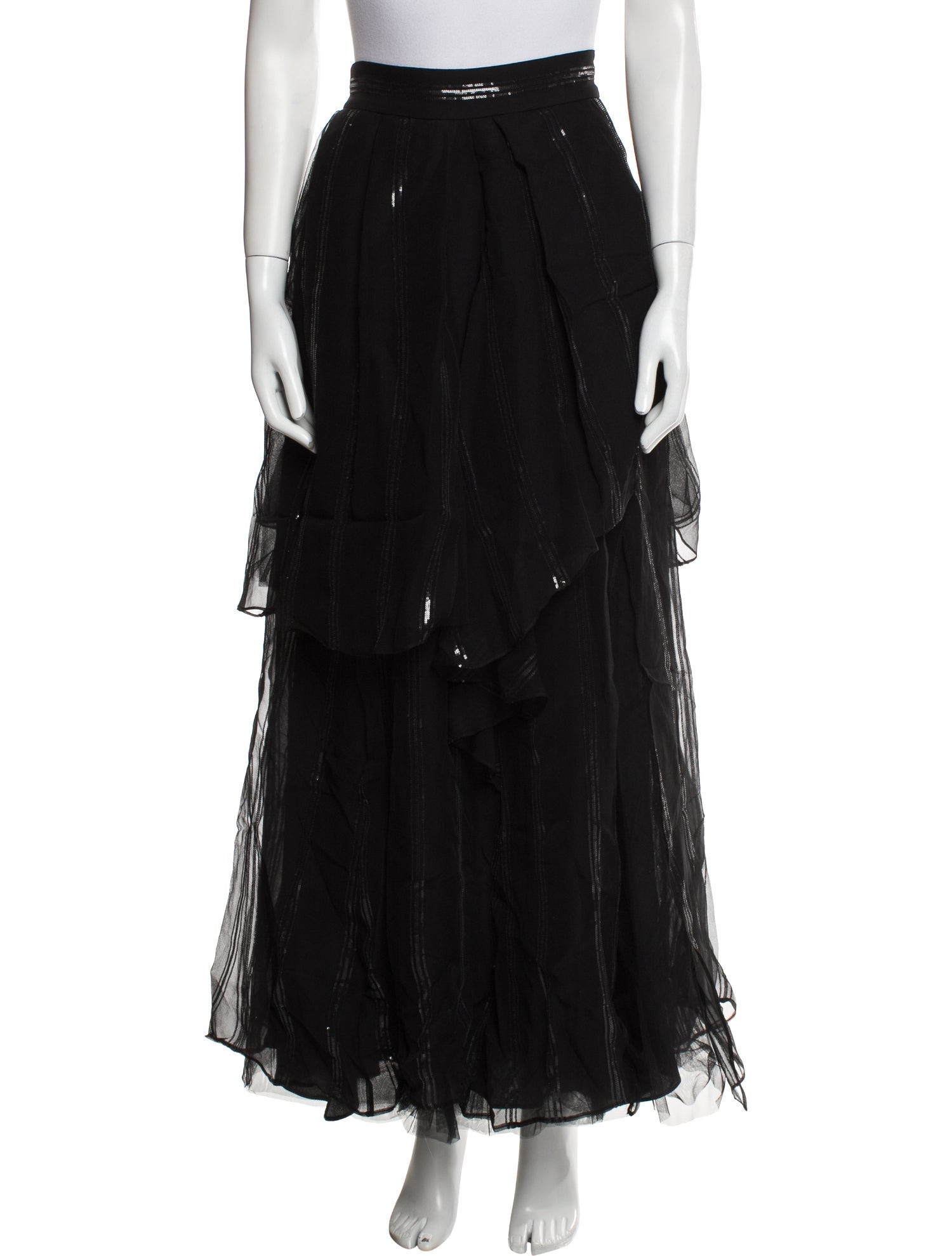 Brunello Cucinelli Silk Long Skirt