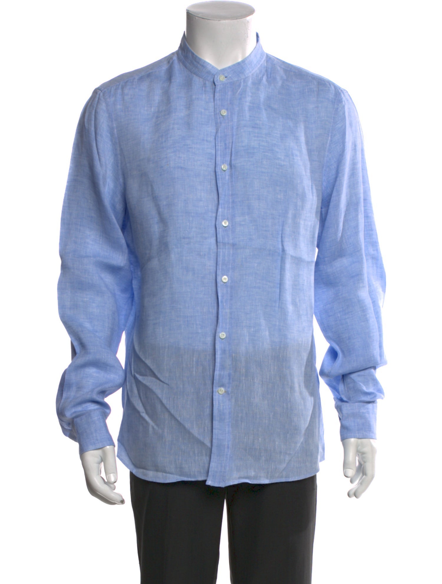 Brunello Cucinelli Linen Long Sleeve Dress Shirt