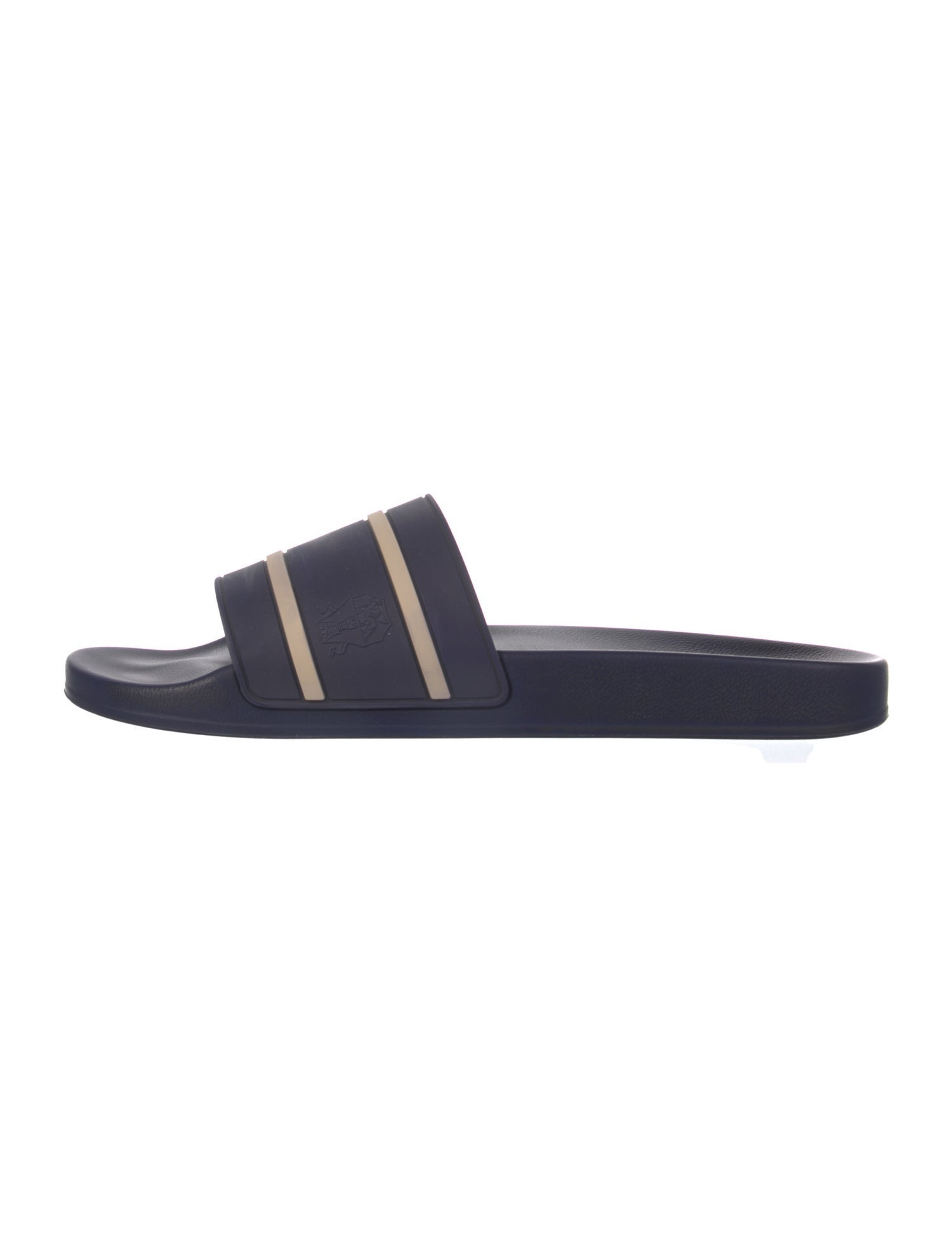 Brunello Cucinelli Rubber Striped Slides