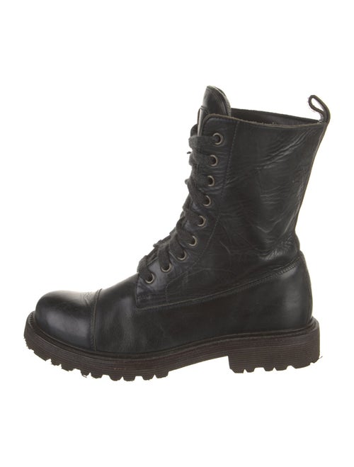 Brunello Cucinelli Monili Leather Combat Boots