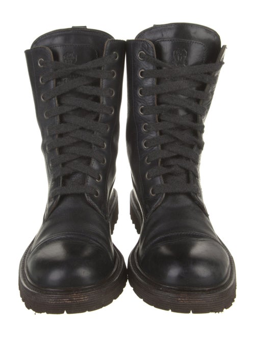 Brunello Cucinelli Monili Leather Combat Boots