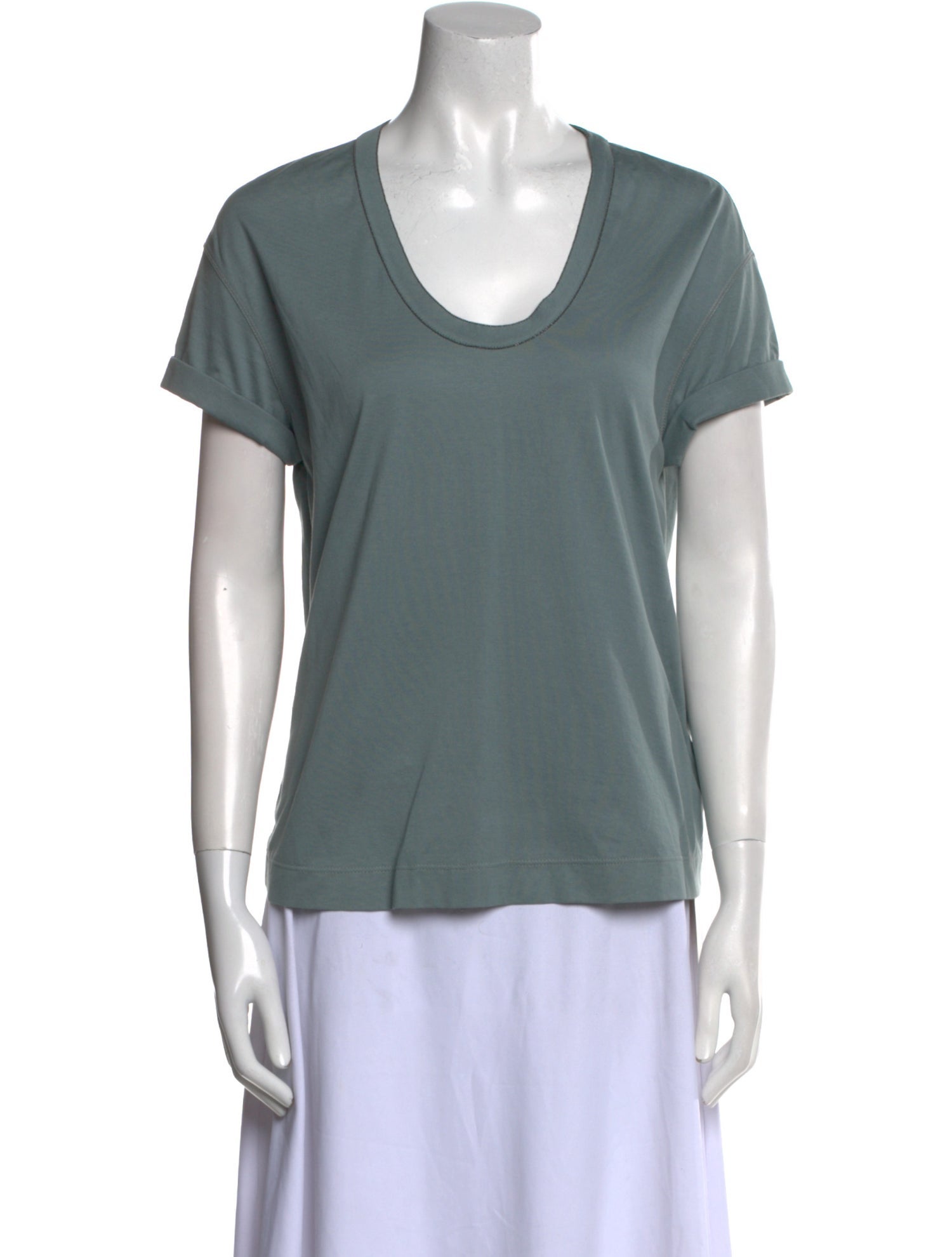 Brunello Cucinelli Scoop Neck Short Sleeve T-Shirt