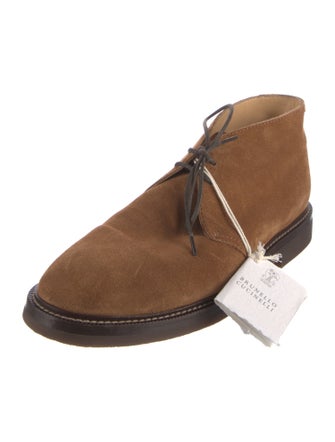 Brunello Cucinelli Suede Lace-Up Boots