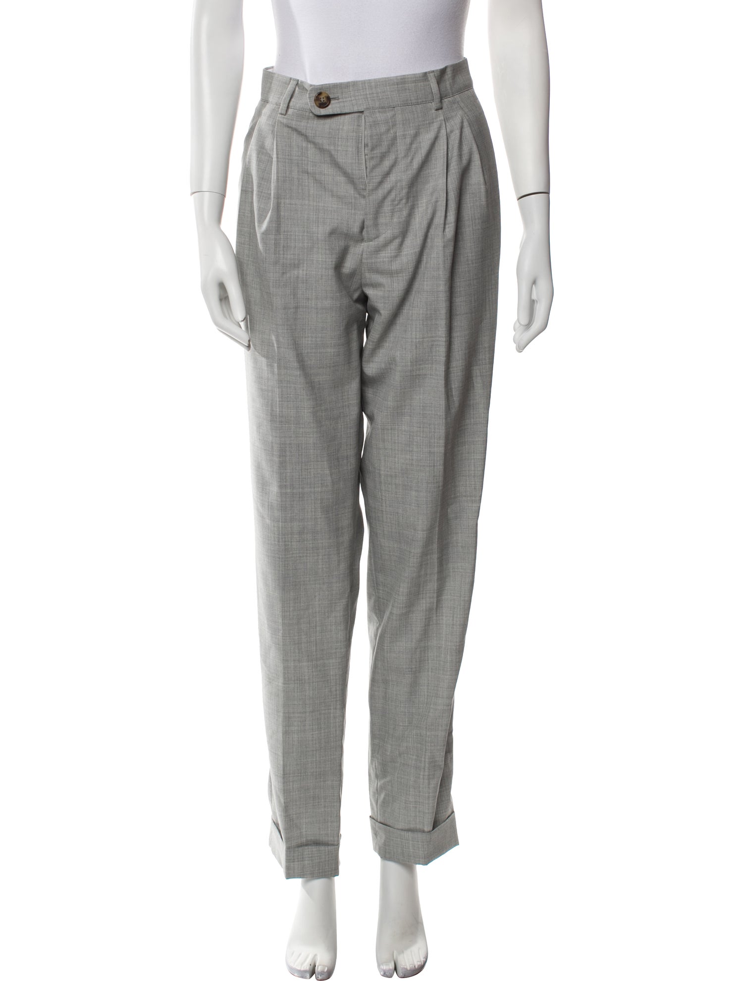 Brunello Cucinelli Virgin Wool Straight Leg Pants