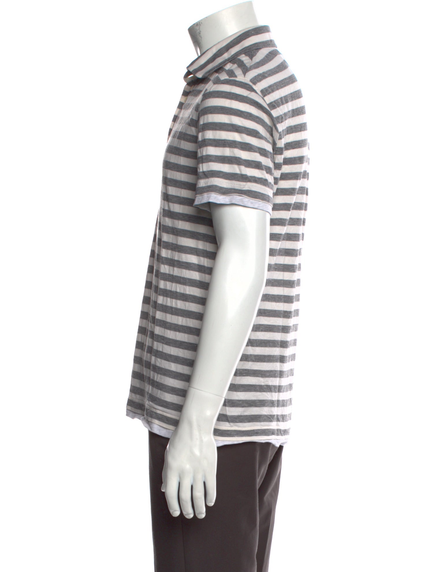 Brunello Cucinelli Striped Short Sleeve Shirt
