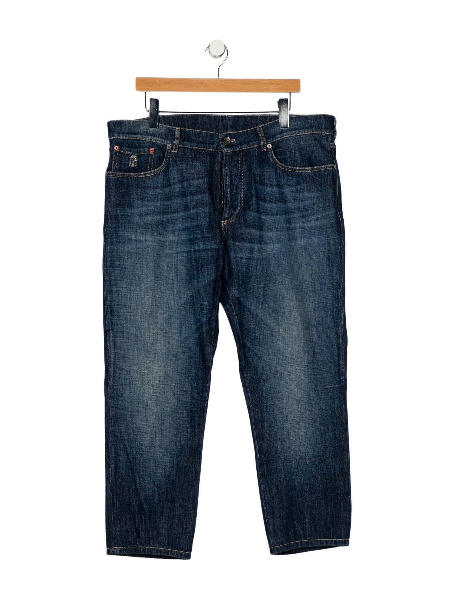 Brunello Cucinelli Mid-Rise Straight Leg Jeans