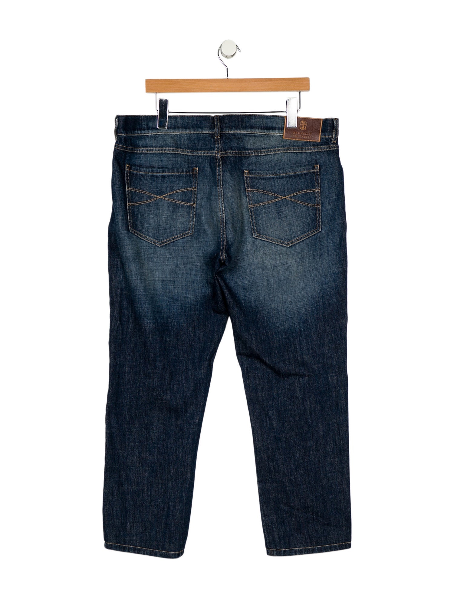 Brunello Cucinelli Mid-Rise Straight Leg Jeans