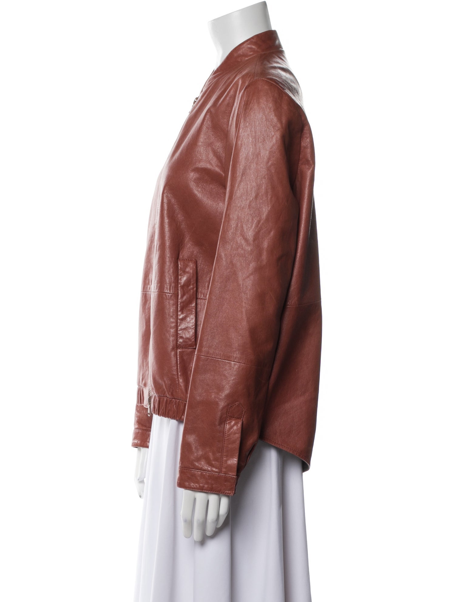 Brunello Cucinelli Leather Bomber Jacket
