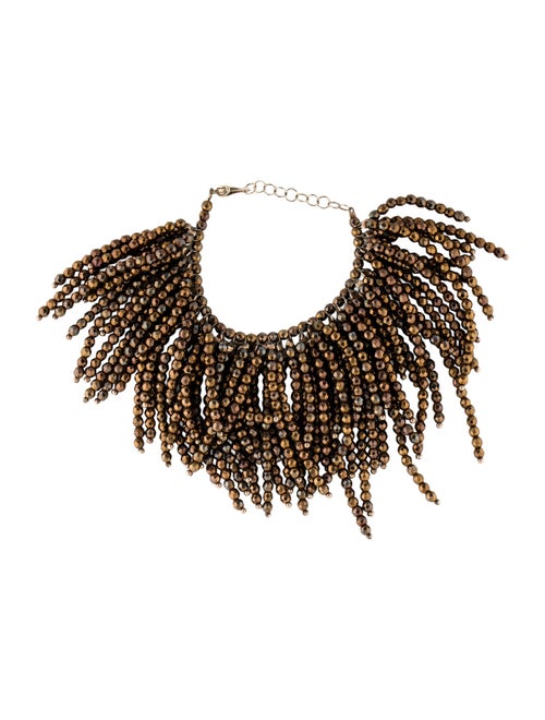Brunello Cucinelli Coated Hematite Fringe Bracelet