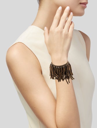 Brunello Cucinelli Coated Hematite Fringe Bracelet