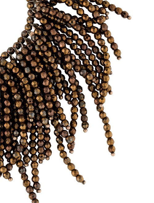 Brunello Cucinelli Coated Hematite Fringe Bracelet