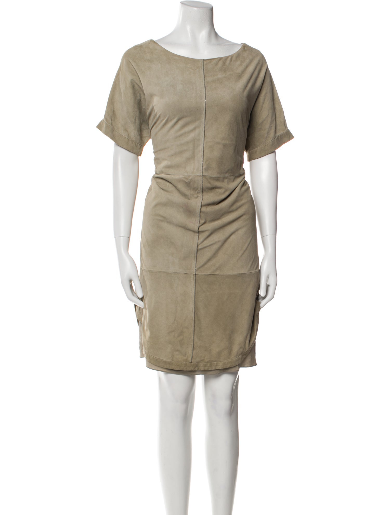Brunello Cucinelli Leather Mini Dress