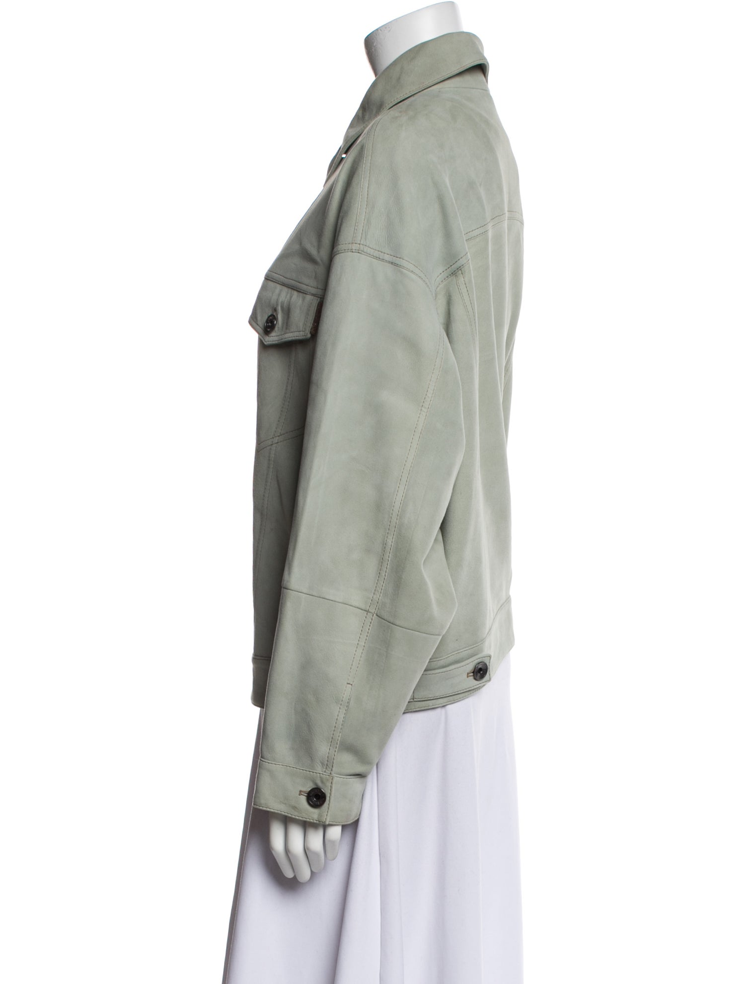 Brunello Cucinelli Leather Denim Jacket