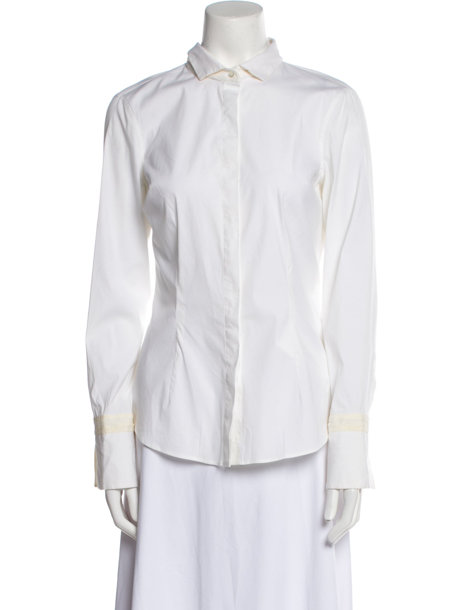 Brunello Cucinelli Long Sleeve Button-Up Top