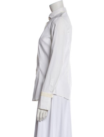 Brunello Cucinelli Long Sleeve Button-Up Top