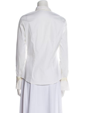 Brunello Cucinelli Long Sleeve Button-Up Top
