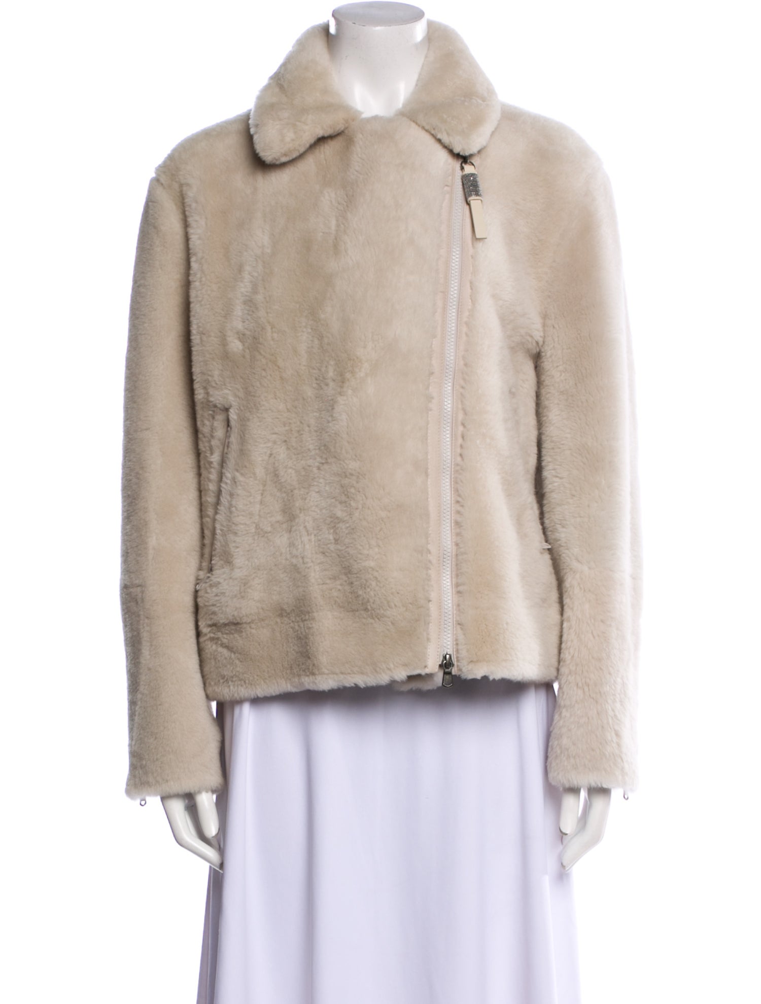 Brunello Cucinelli Shearling Faux Fur Jacket