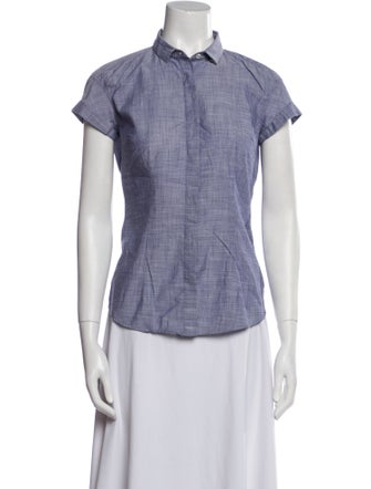 Brunello Cucinelli Short Sleeve Button-Up Top