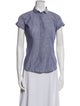 Brunello Cucinelli Short Sleeve Button-Up Top