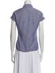 Brunello Cucinelli Short Sleeve Button-Up Top