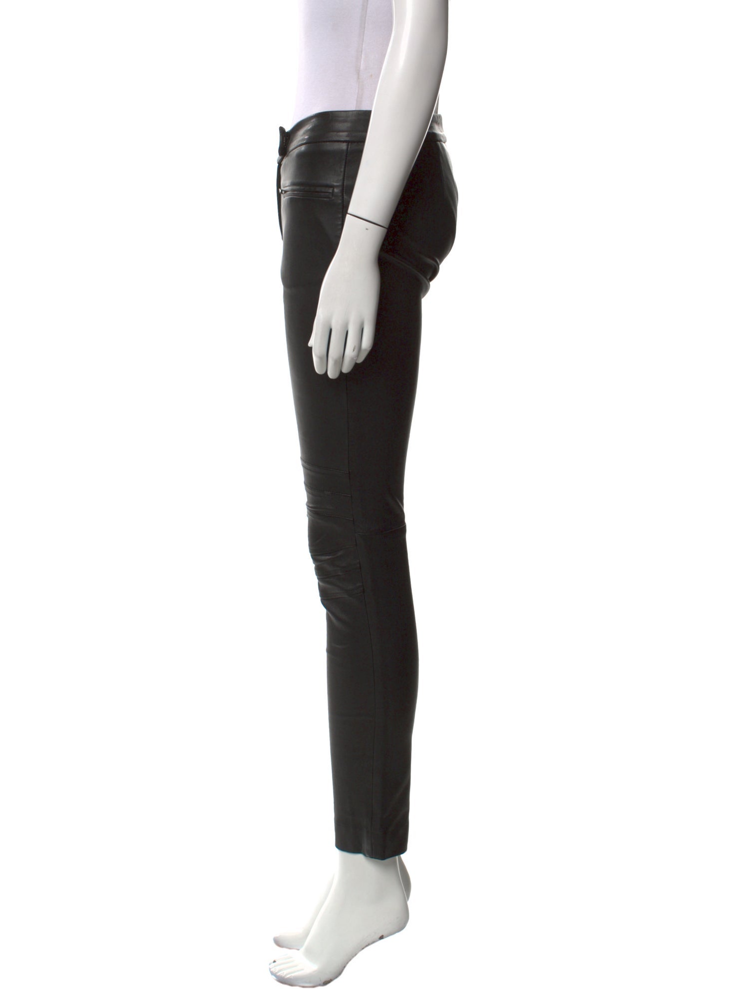 Brunello Cucinelli Leather Skinny Leg Pants