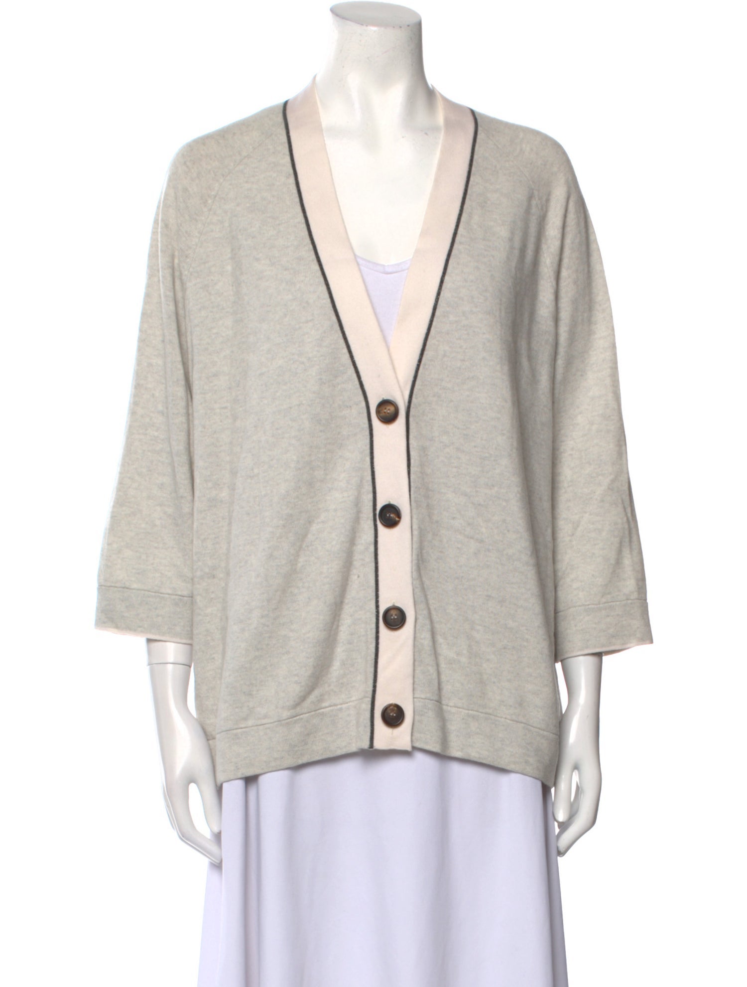 Brunello Cucinelli Virgin Wool V-Neck Top