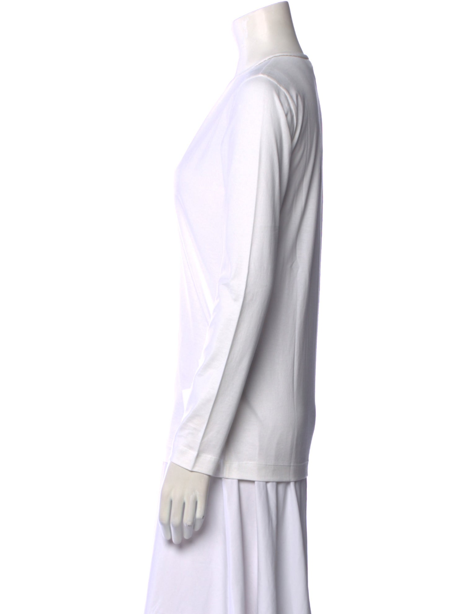 Brunello Cucinelli V-Neck Long Sleeve Top w/ Tags