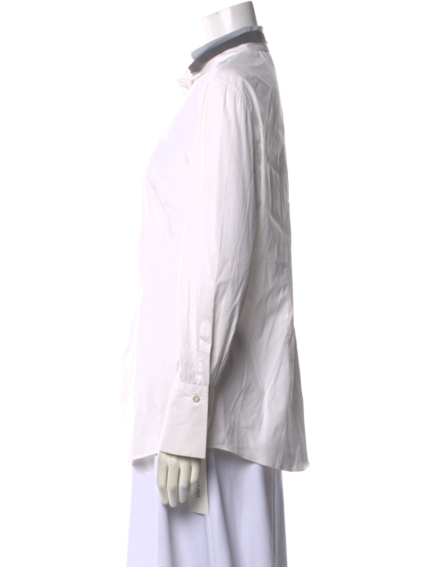 Brunello Cucinelli Long Sleeve Button-Up Top