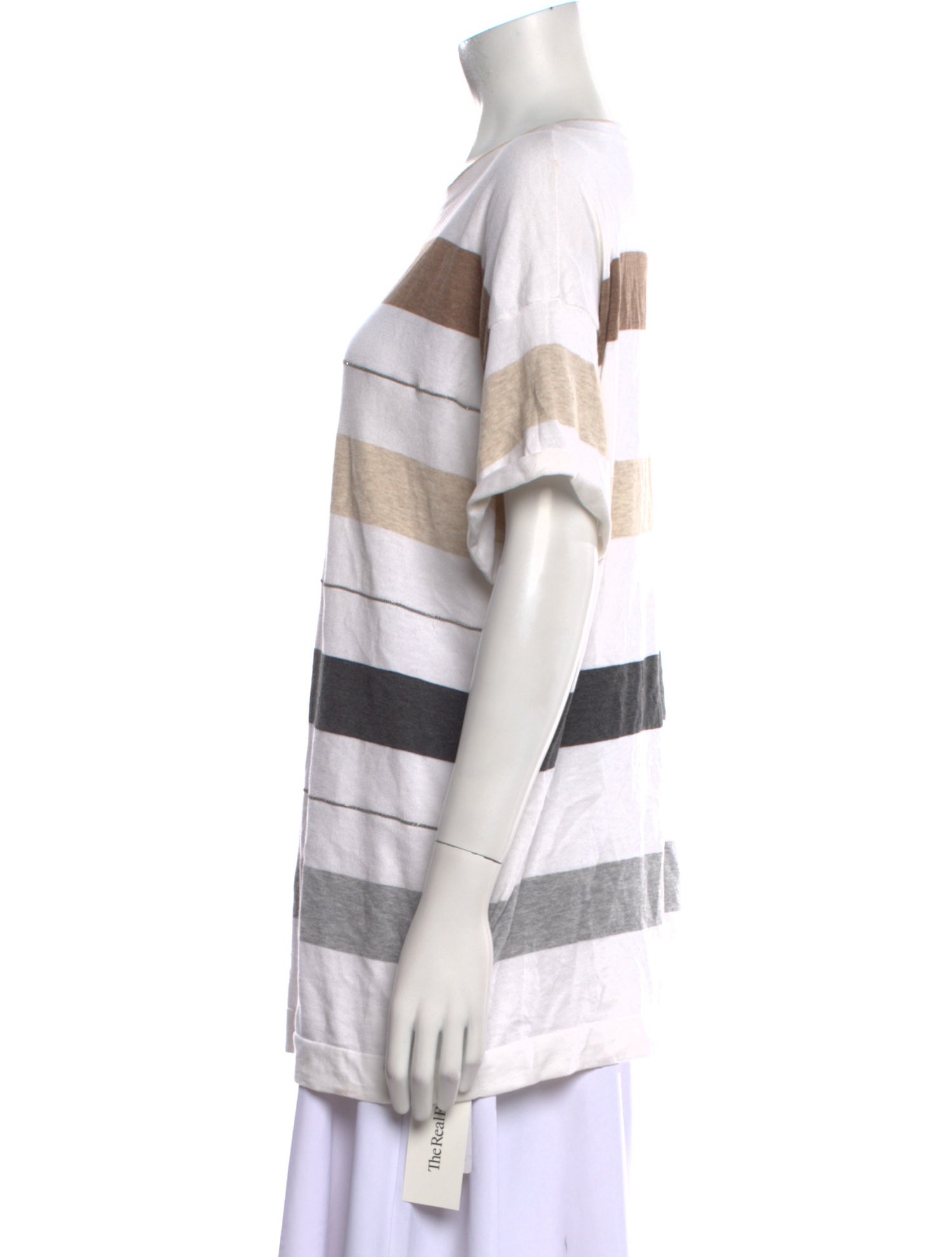 Brunello Cucinelli Striped Crew Neck T-Shirt