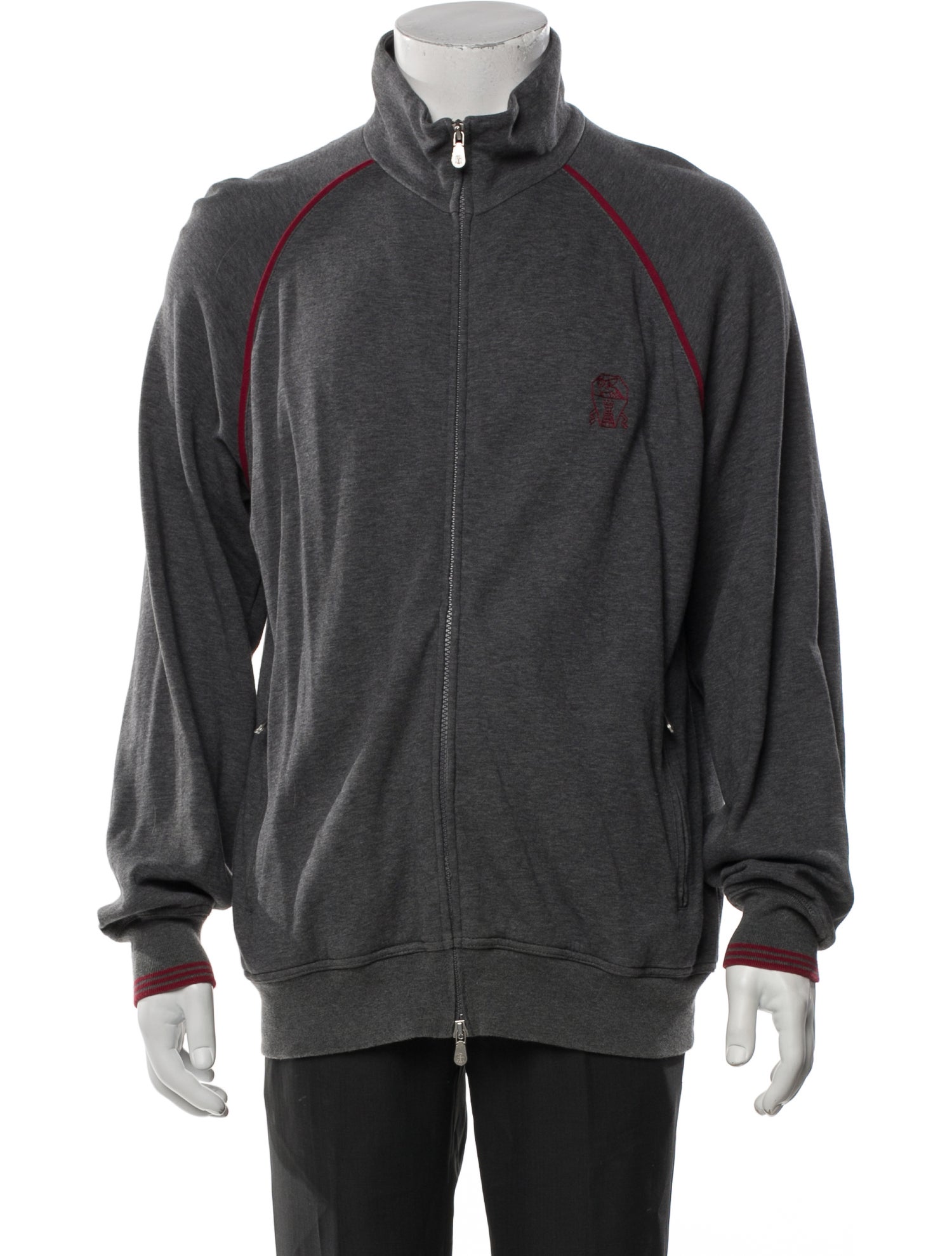 Brunello Cucinelli Mock Neck Long Sleeve Sweatshirt