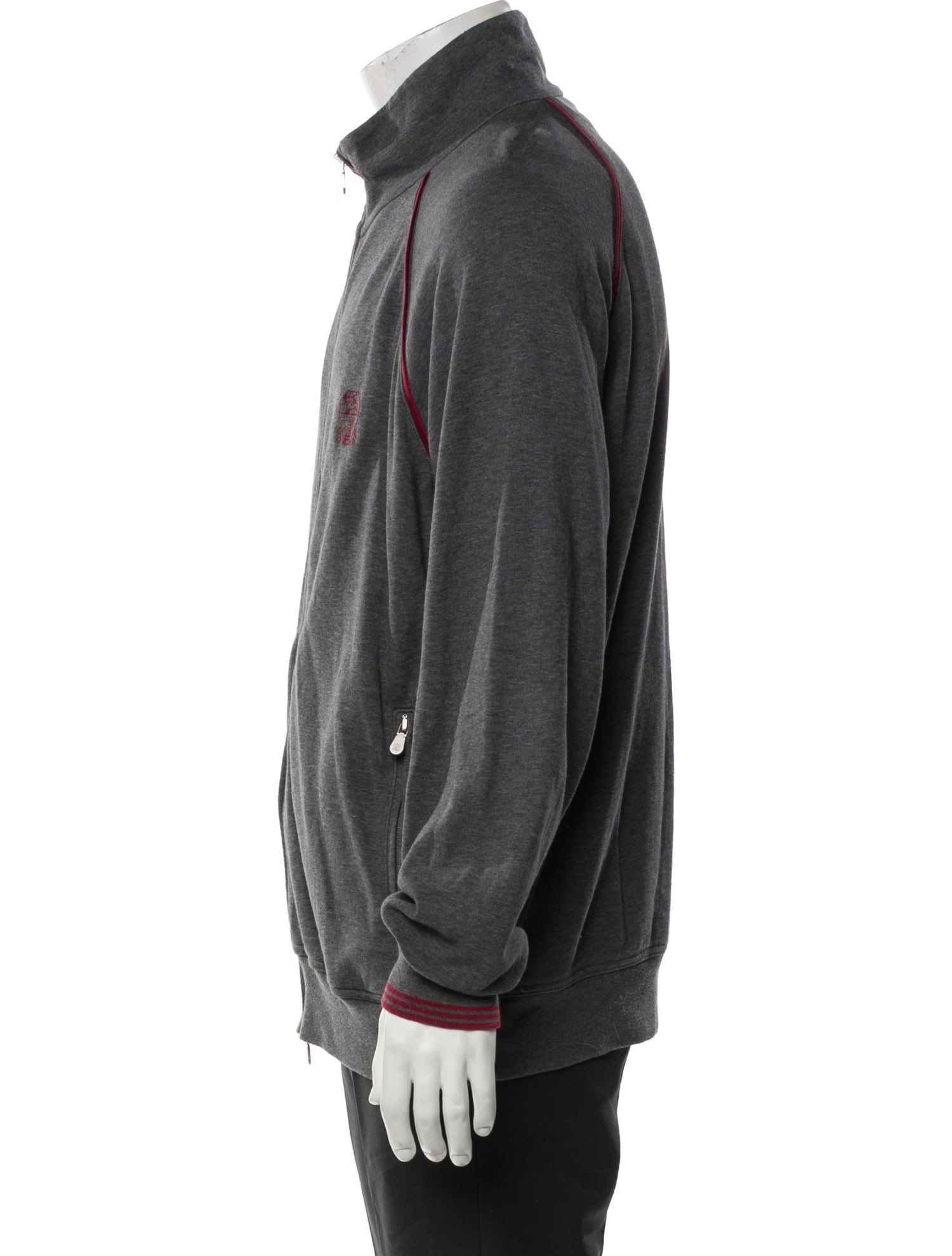 Brunello Cucinelli Mock Neck Long Sleeve Sweatshirt