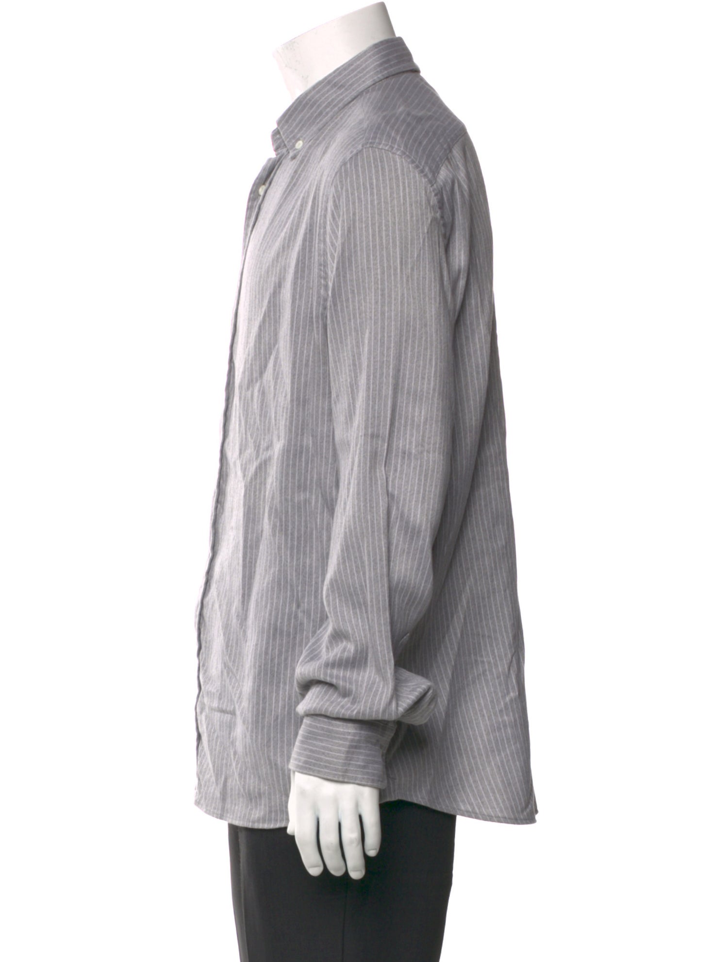 Brunello Cucinelli Striped Long Sleeve Dress Shirt
