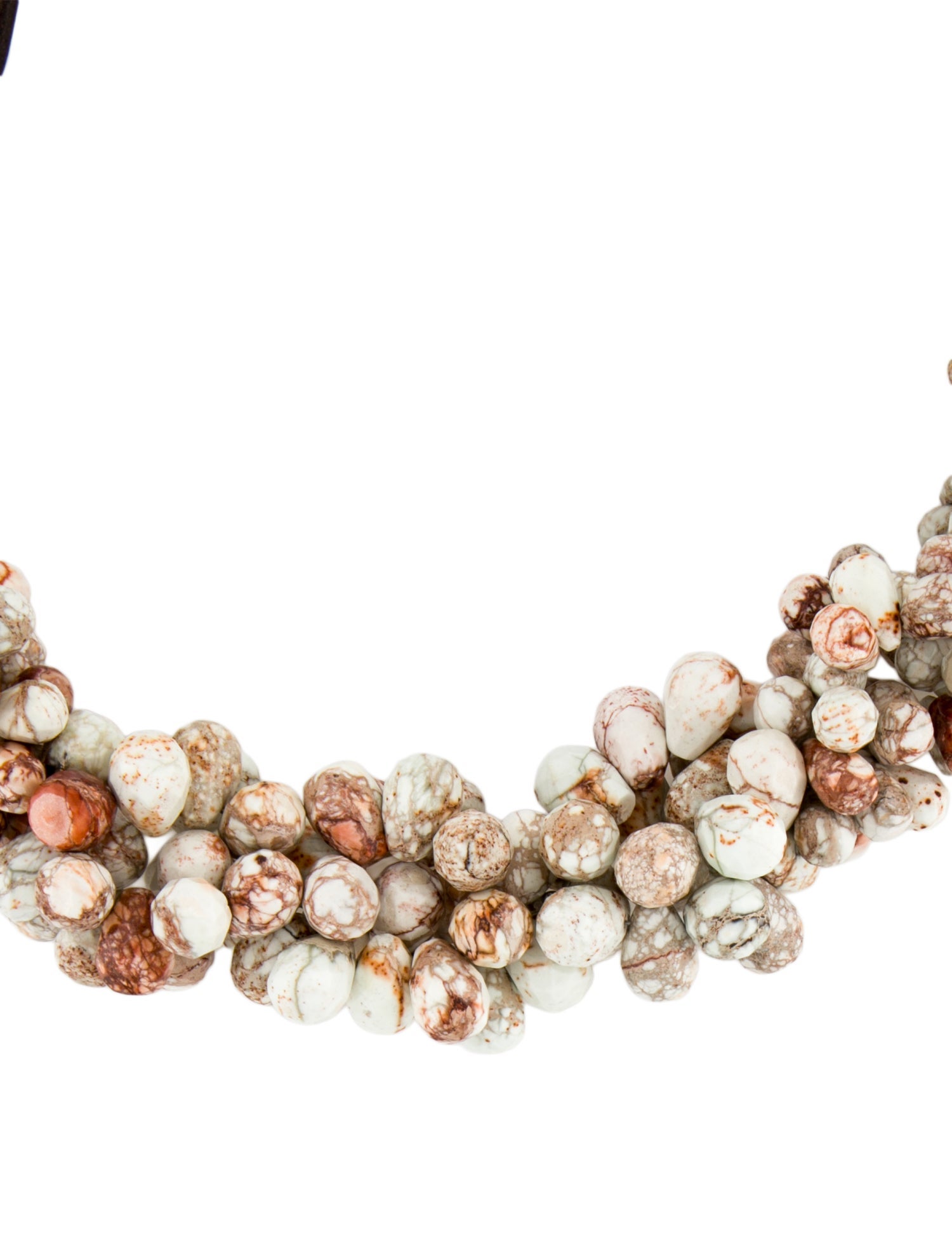 Brunello Cucinelli Beaded & Leather Multistrand Collar Necklace