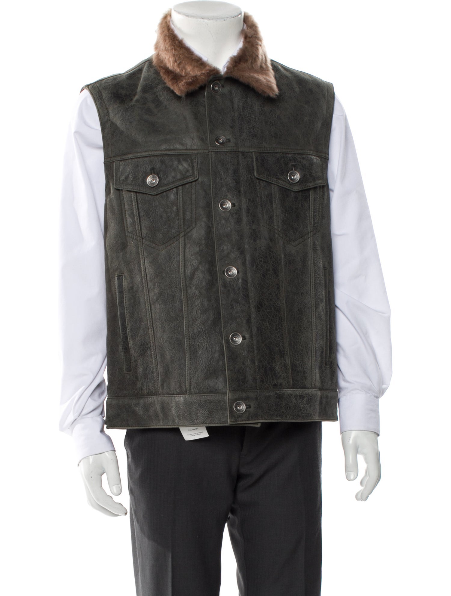 Brunello Cucinelli Leather Vest w/ Tags