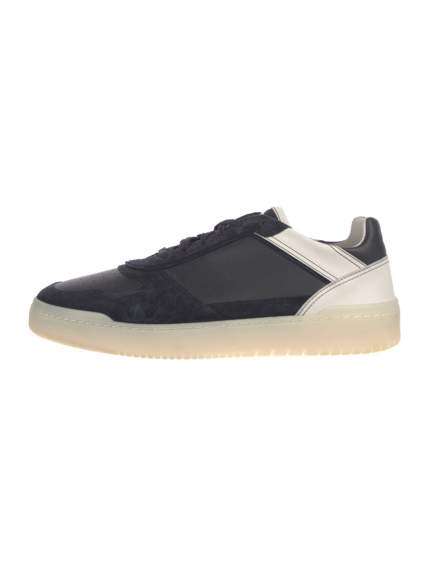 Brunello Cucinelli Leather Colorblock Pattern Sneakers