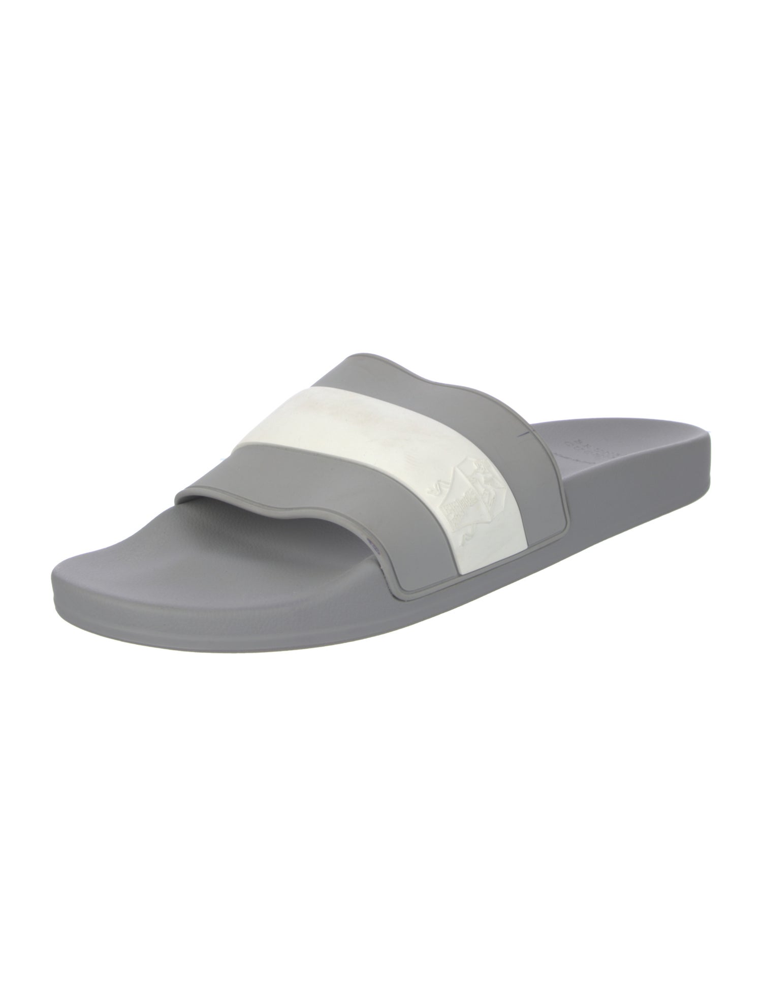 Brunello Cucinelli Rubber Colorblock Pattern Slides
