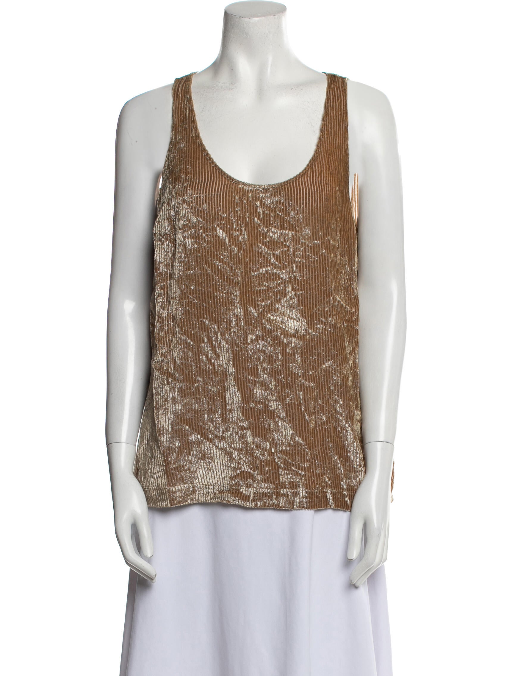 Brunello Cucinelli Scoop Neck Sleeveless Top