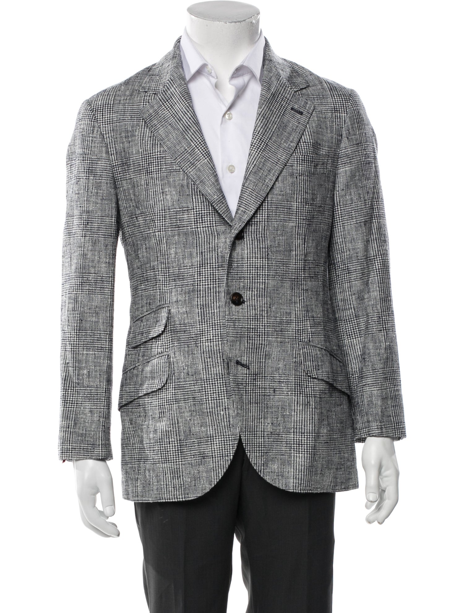 Brunello Cucinelli Plaid Print Blazer