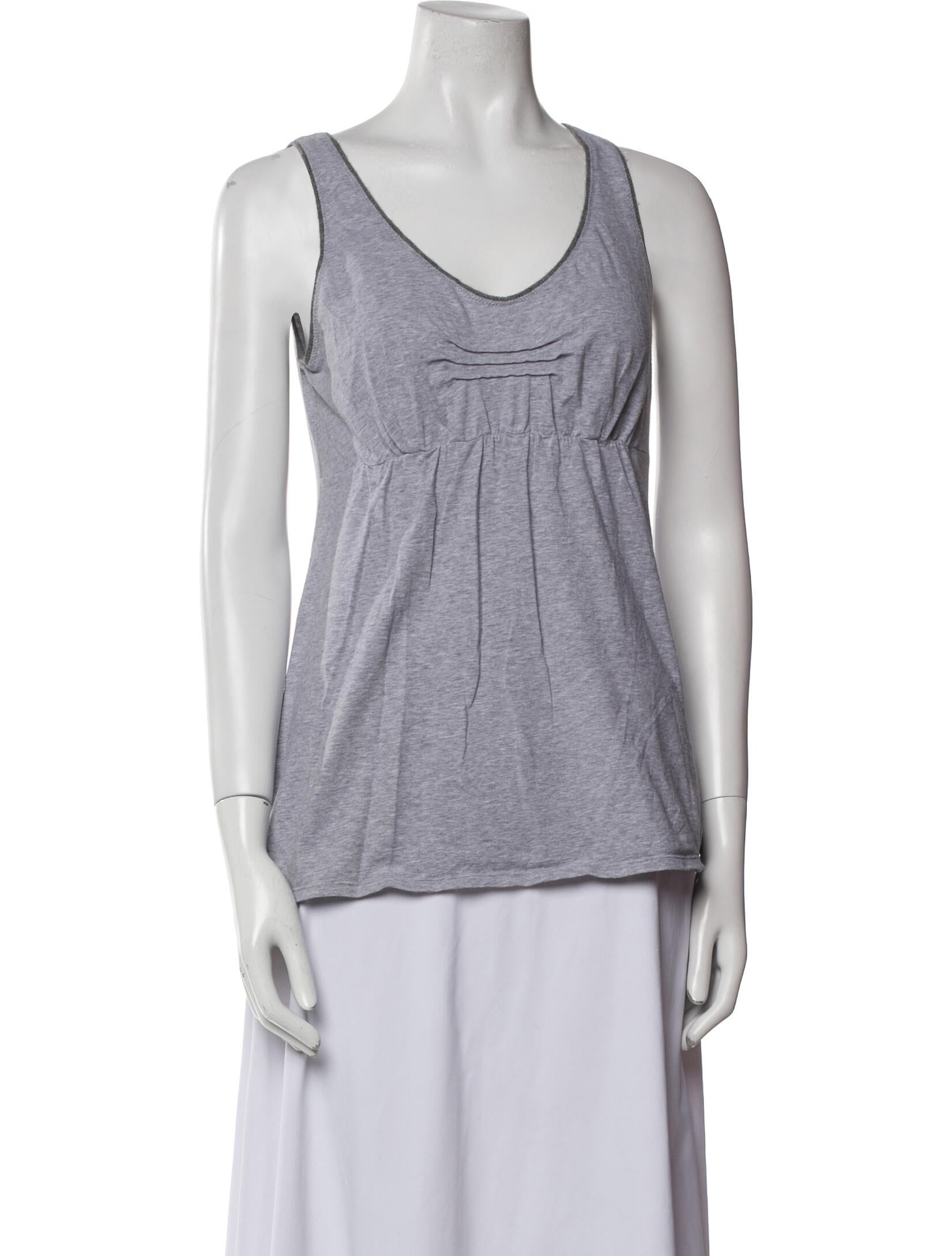 Brunello Cucinelli Scoop Neck Sleeveless Top