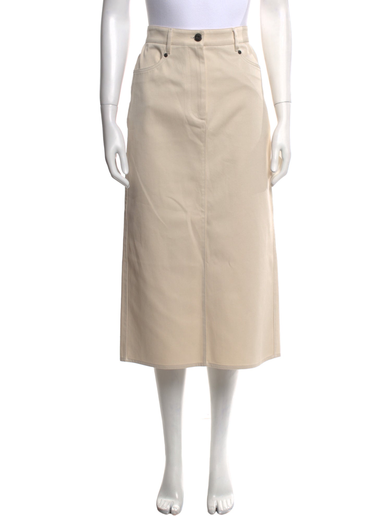 Brunello Cucinelli Beaded Accents Midi Length Skirt